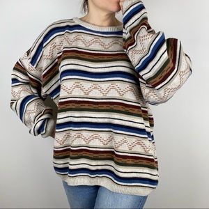 •Vintage• Oversized Colorful Knit Sweater